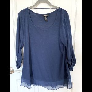 Style and Co tunic with sheer layered look